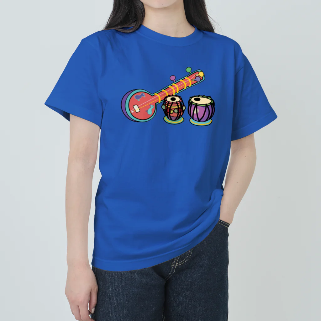 yamame1000ninのカラフルシタールタブラ Heavyweight T-Shirt