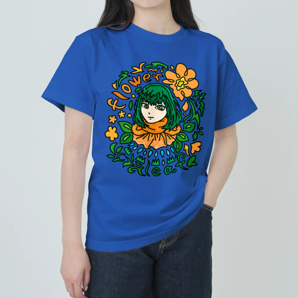 ハナドリカ SUZURI店の花と緑の使い手 ヘビーウェイトTシャツ