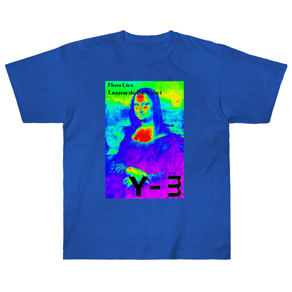 B-ig S-ilhouette Y-mのY-m digital thermography Monna Lisa  Heavyweight T-Shirt