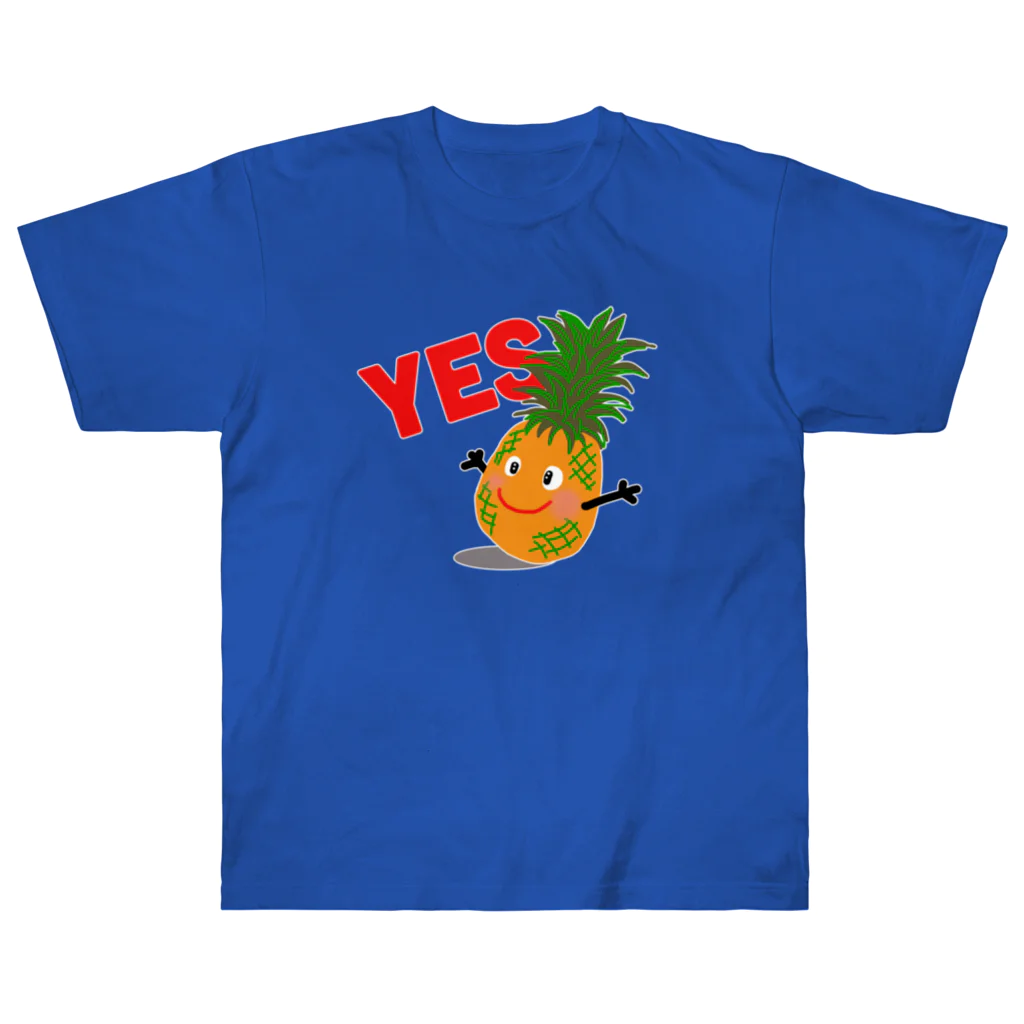 MZグラフィックスのパイナップル　YES ヘビーウェイトTシャツ