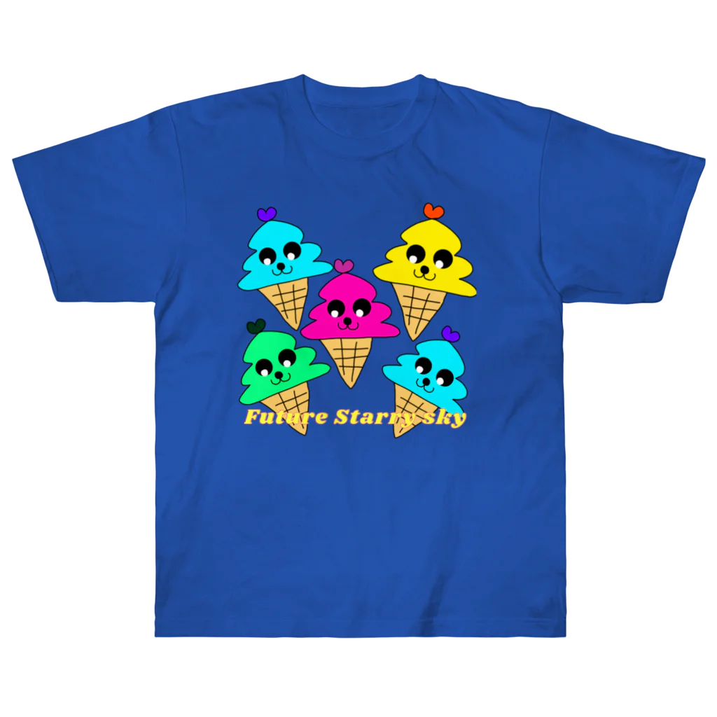 Future Starry Skyのソフトクリーム🍦 ヘビーウェイトTシャツ