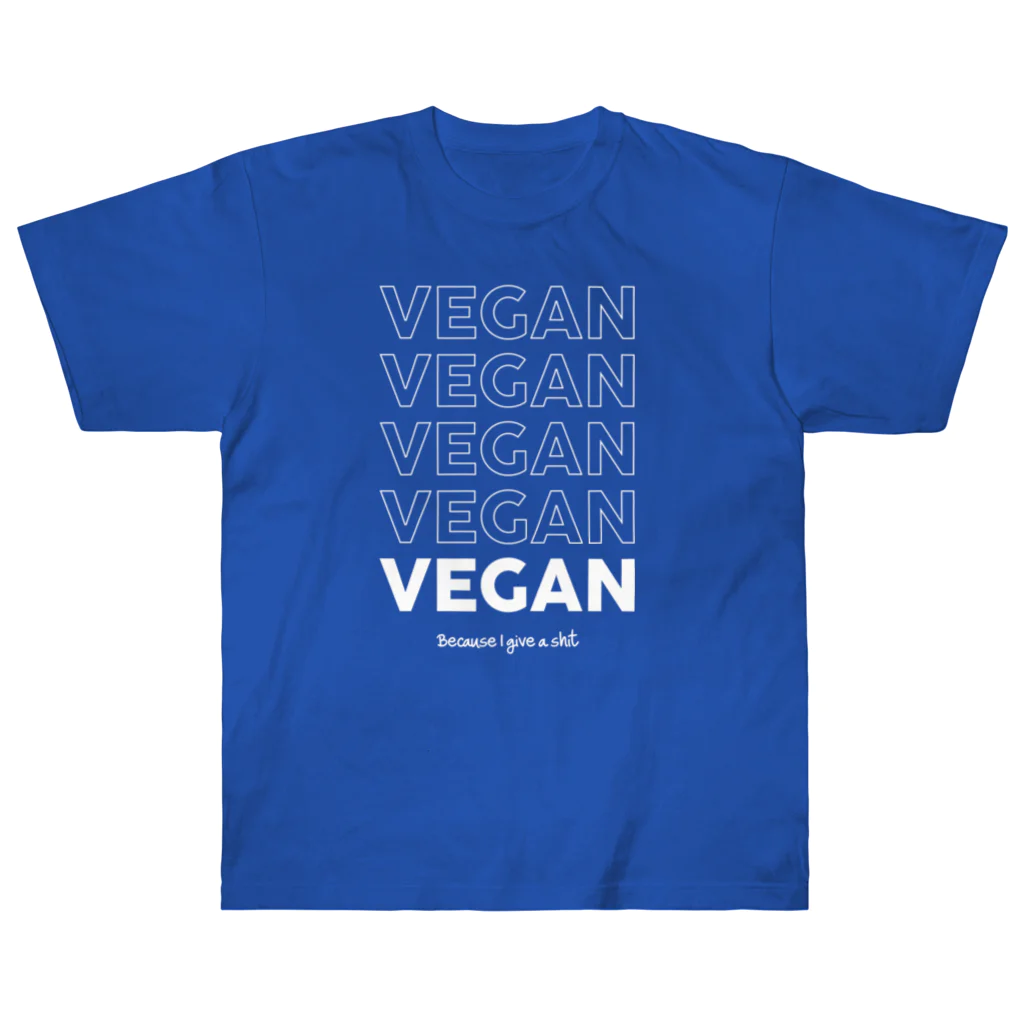Let's go vegan!のBecause I give a **** ヘビーウェイトTシャツ