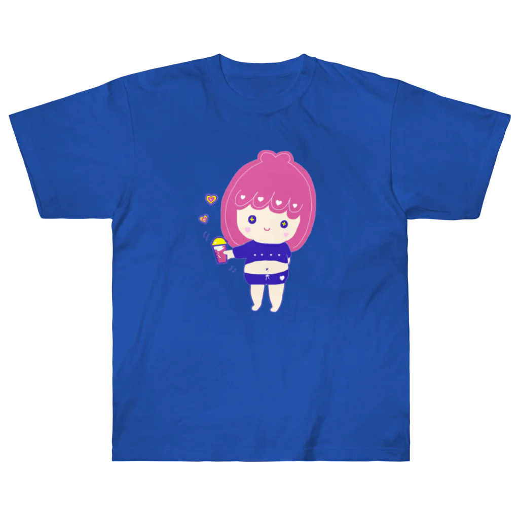 rurugirlのプロテイン女子（ロゴなし） ヘビーウェイトTシャツ