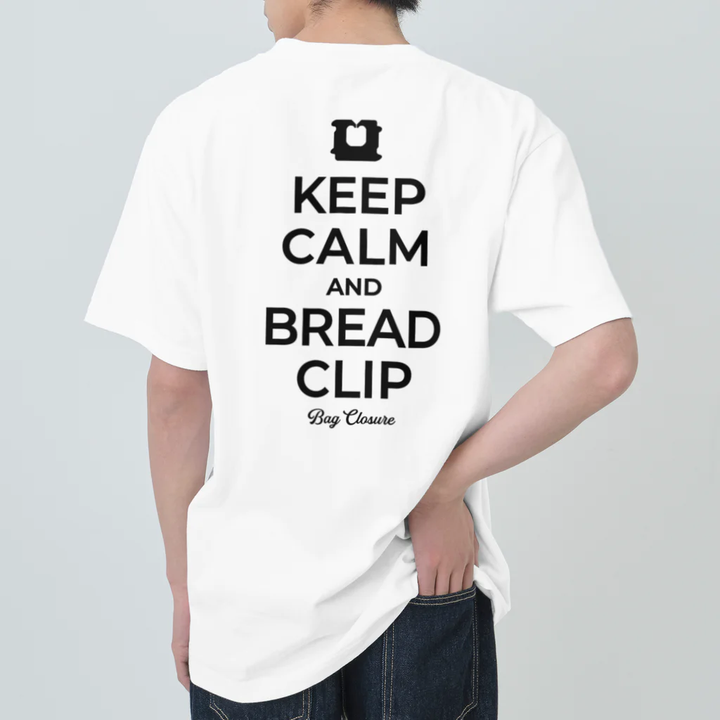 kg_shopの[☆両面] KEEP CALM AND BREAD CLIP [ブラック]  ヘビーウェイトTシャツ