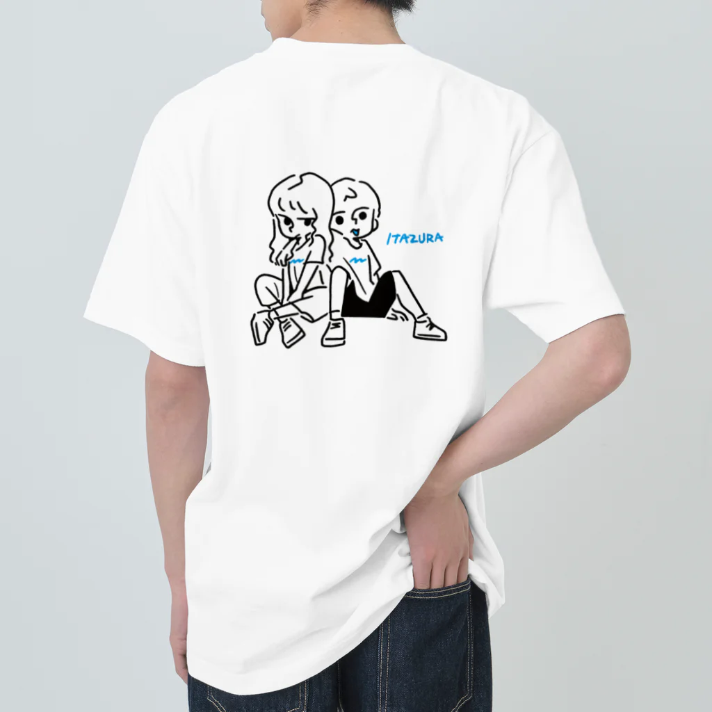 ITAZURAのITAZURA ブルーライン ヘビーウェイトTシャツ