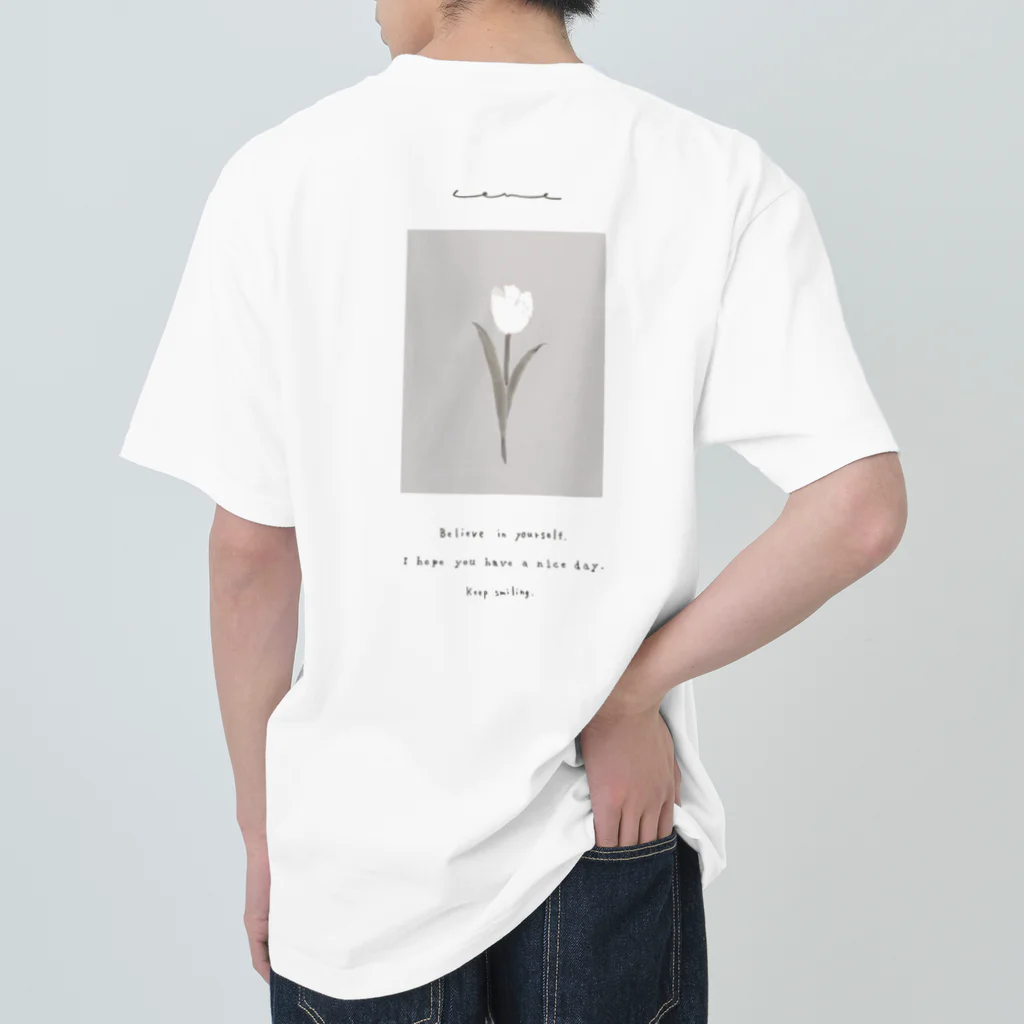 rilybiiのpeach belly milk tea × sugar Tulip* Message Heavyweight T-Shirt