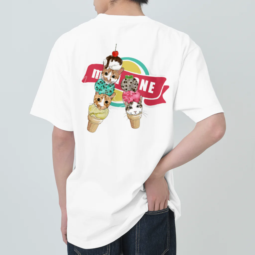 みきぞーん｜保護猫 ミッキー画伯と肉球とおともだちのrui & ram & ta-chan ice Heavyweight T-Shirt