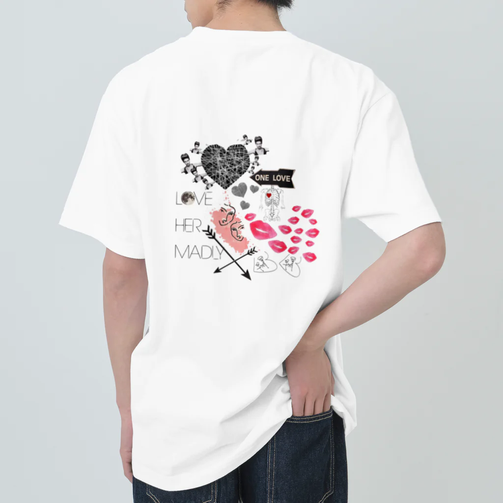 @澤田の頭の中 ＝ アーティスト🎨のピンクとホワイトコラボ Heavyweight T-Shirt