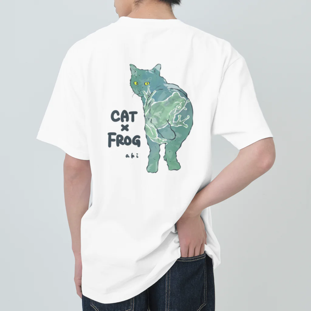 SHOP AKIの猫とカエル グラフィックTシャツ Heavyweight T-Shirt