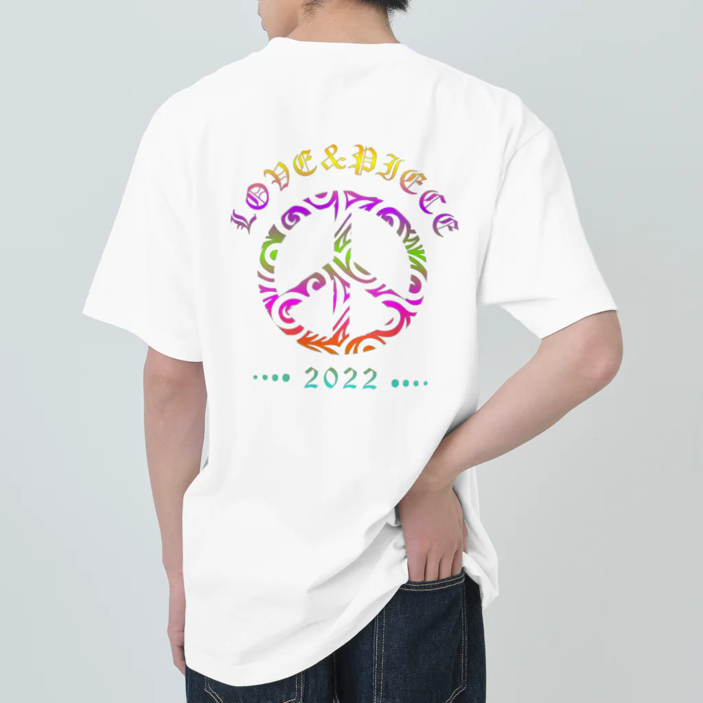 薈.collectionのLove＆peaceシリーズRainbowcolorバージョン Heavyweight T-Shirt