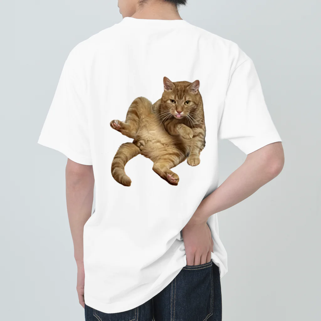 茶太郎🐱とモンブランの茶太郎のヤベッ！シリーズ ヘビーウェイトTシャツ