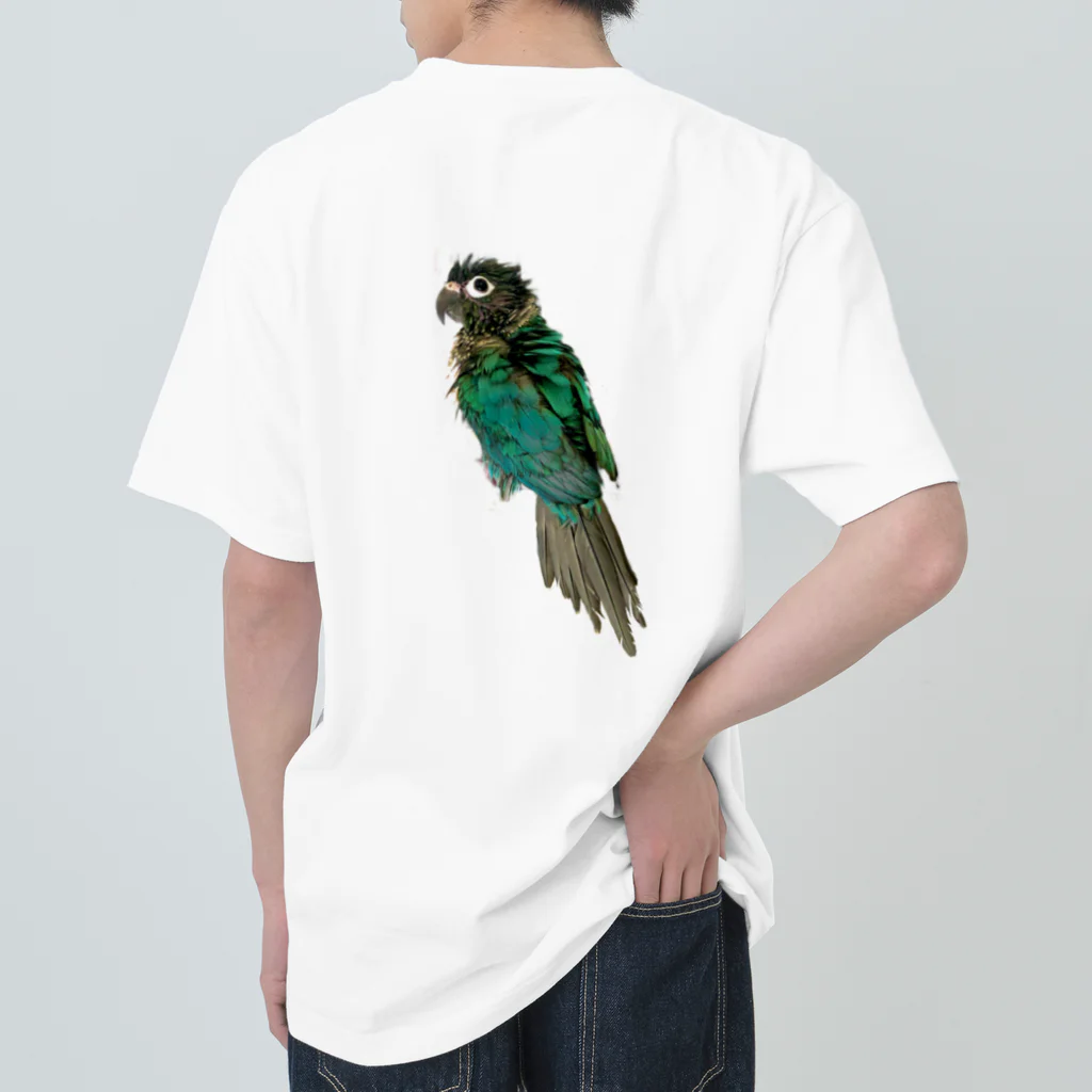 ウロコインコの翠のグッズショップのウロコインコの翠【水浴び後ver】 Heavyweight T-Shirt