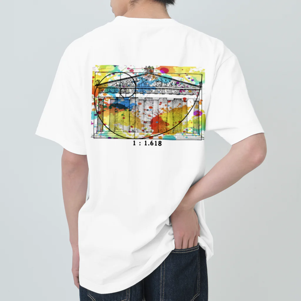 ハルティン<designed by an architect>のART×名建築 パルテノン神殿 ヘビーウェイトTシャツ