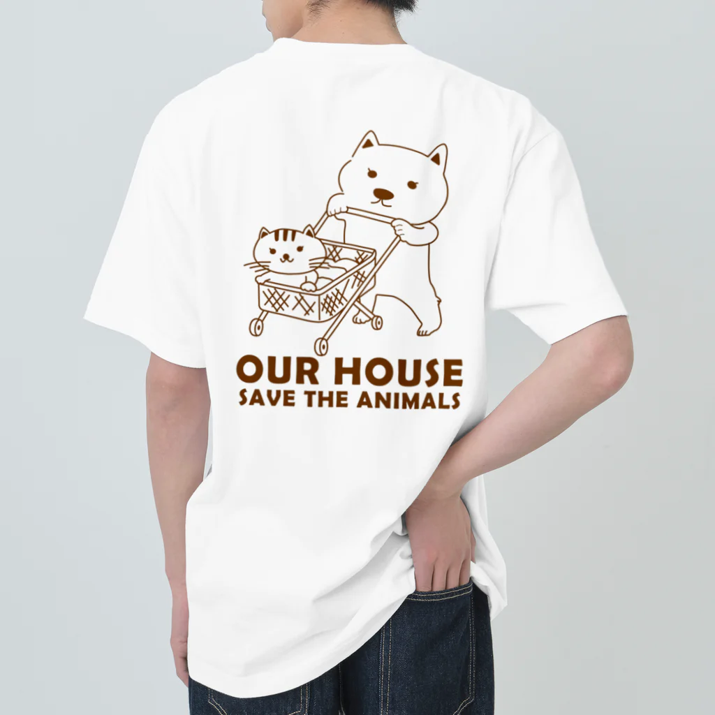 OUR_HOUSEのアワハウスくんアワハウスちゃん ヘビーウェイトTシャツ