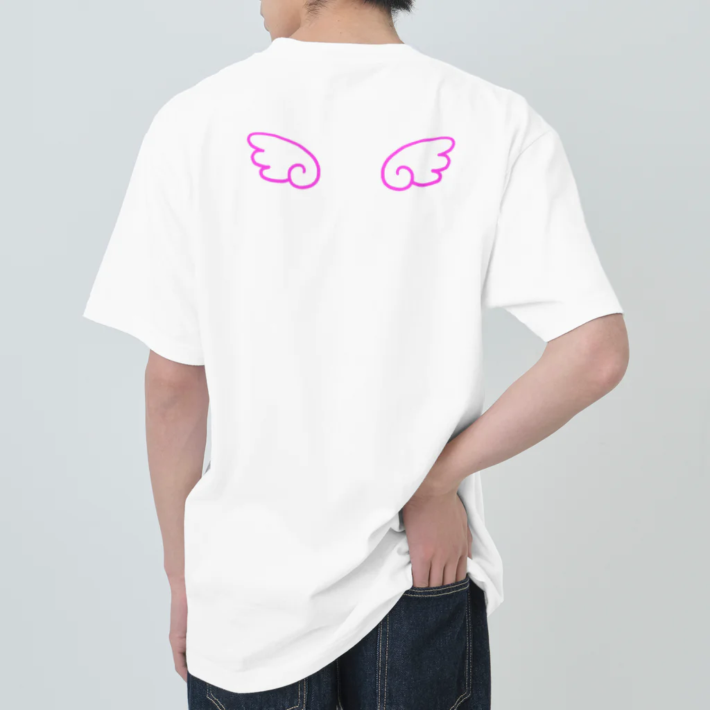 はぬの天使の羽（濃いピンク） ヘビーウェイトTシャツ