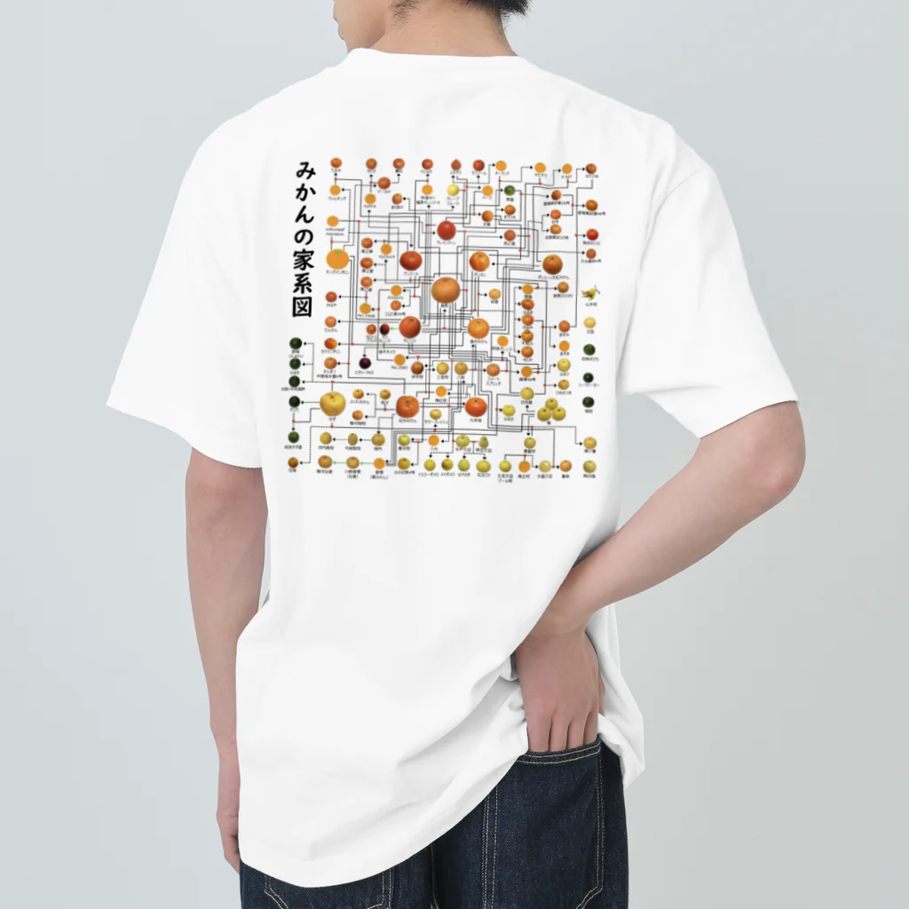 みかんノートのみかんの家系図 ヘビーウェイトTシャツ