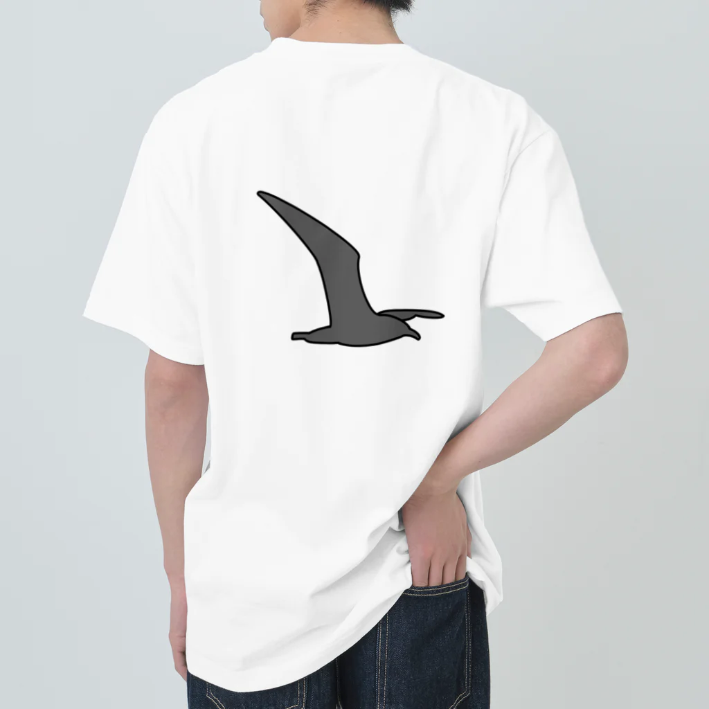 やちよ｜リアル鳥イラストのKAMOMEJYANAI ヘビーウェイトTシャツ
