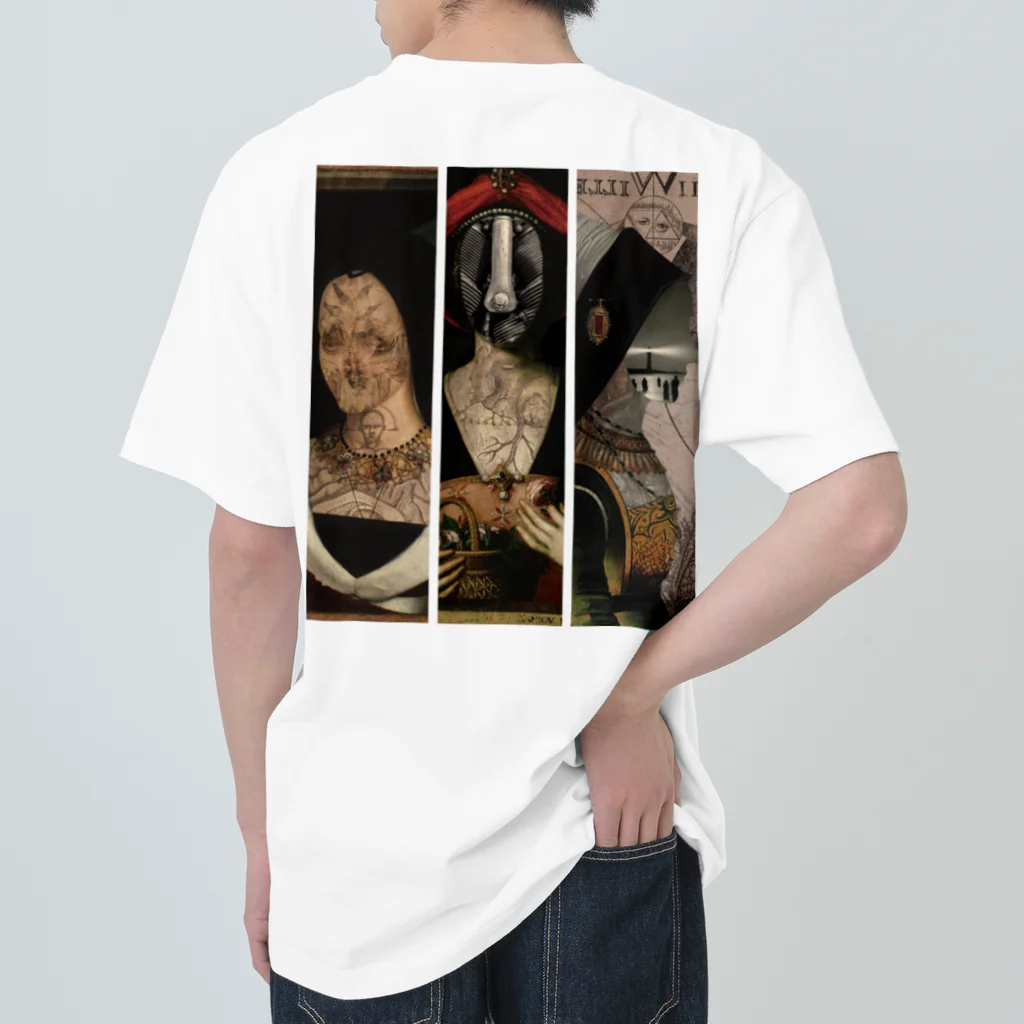 404 Art WorksのThree Heads In the Void ヘビーウェイトTシャツ