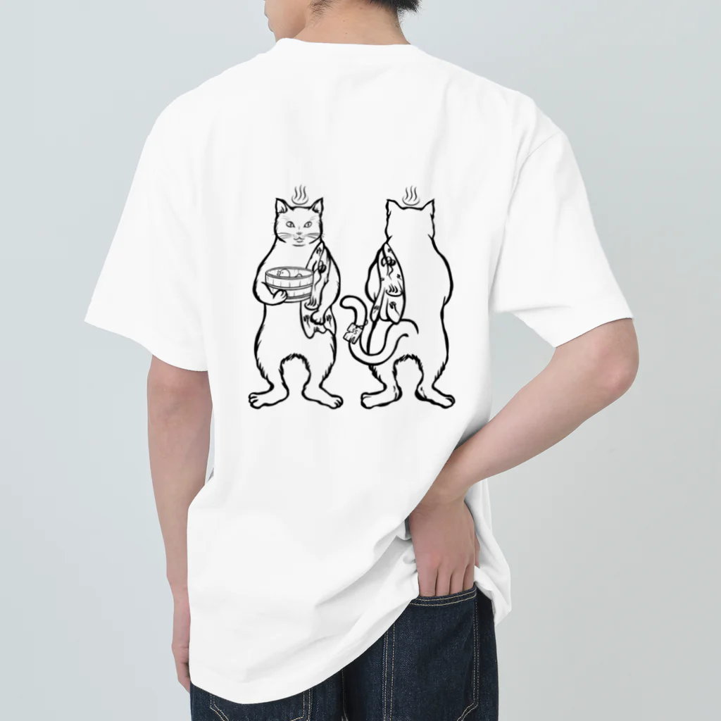 Metime Designs ☆ みぃたいむデザインの♨ふろねこ♨ Heavyweight T-Shirt