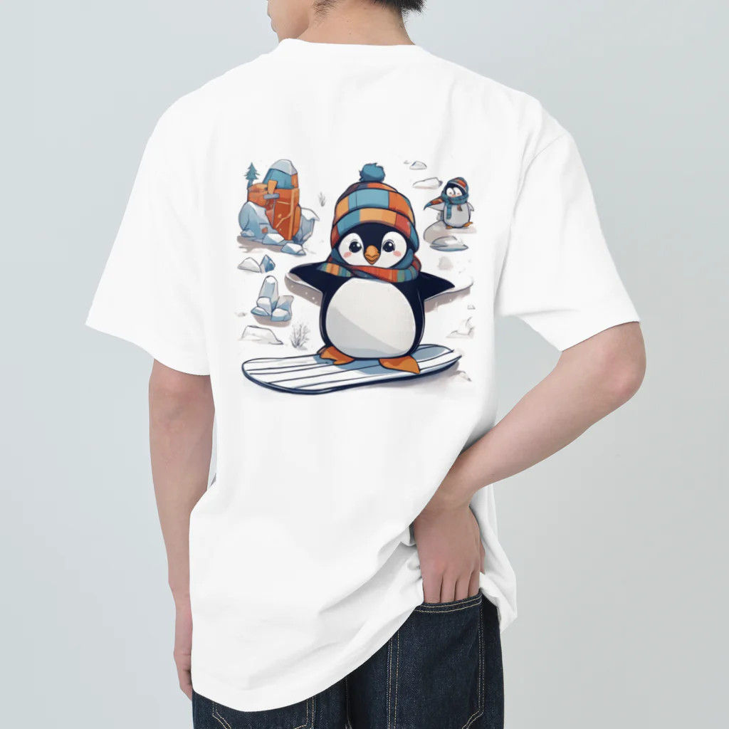 Gloriousのペンギンの冒険スノーボードパーティ ヘビーウェイトTシャツ