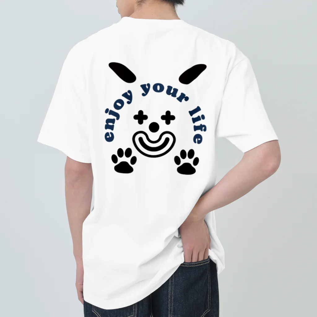 びみょかわアニマルのピエロ犬 ヘビーウェイトTシャツ