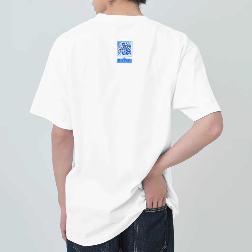 Lock-onの上目使いペンギン ヘビーウェイトTシャツ