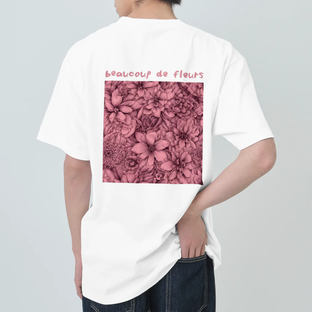 kazu_gのサクラ色の花園 ヘビーウェイトTシャツ