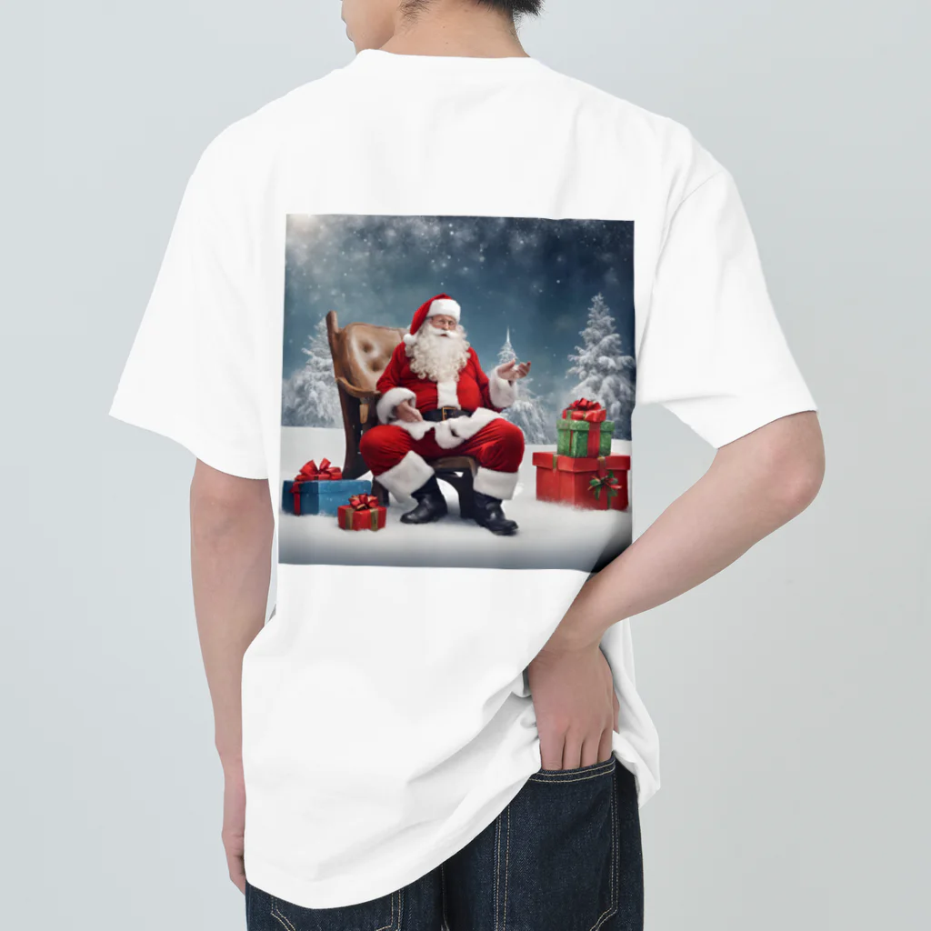 Blue: ユニークな雑貨の宝庫の限定アイテム-for Christmas トナカイサンタ Heavyweight T-Shirt