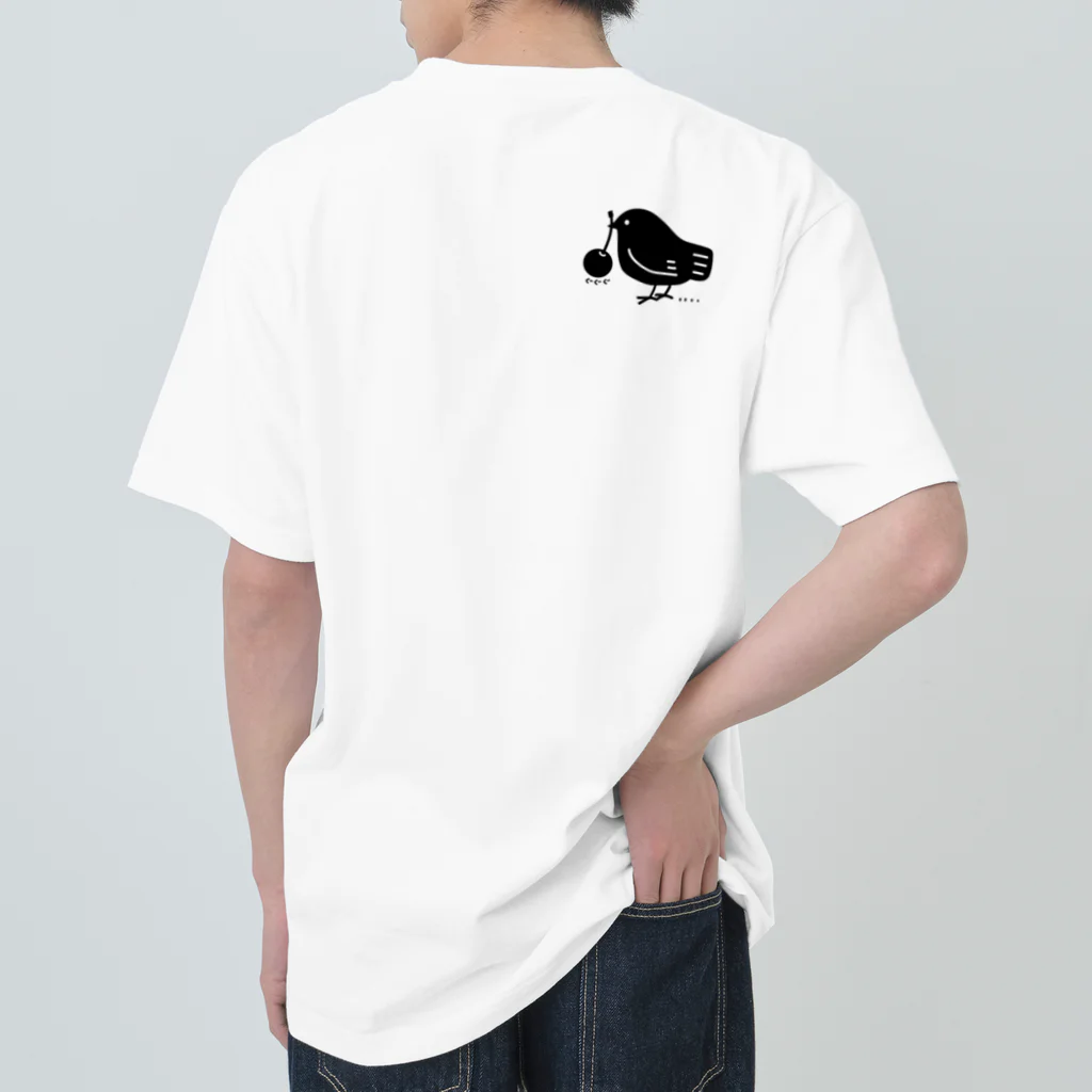 イラスト MONYAAT のワンポイント　みつぐとり Heavyweight T-Shirt