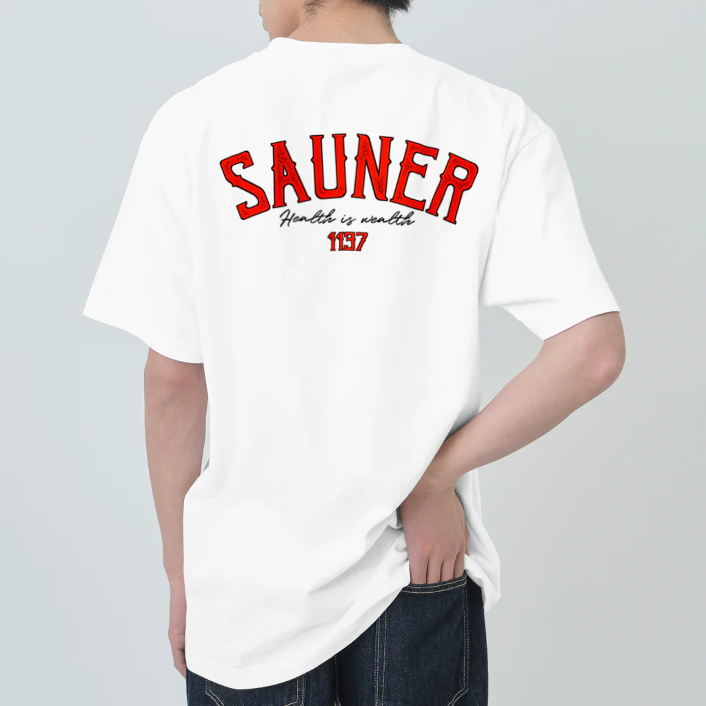 Super Sauna StyleのSAUNER1137 Red Heavyweight T-Shirt