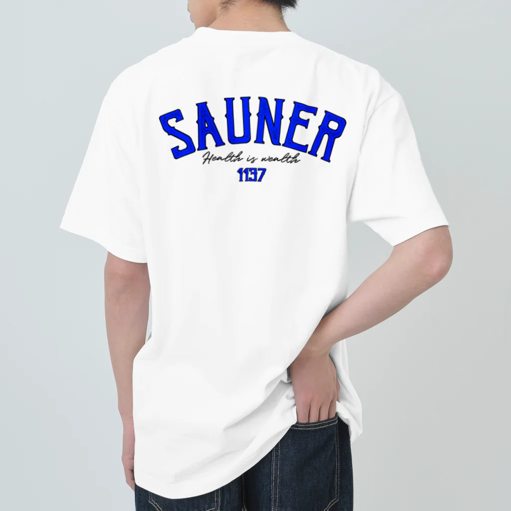 Super Sauna StyleのSAUNER1137 Blue Heavyweight T-Shirt