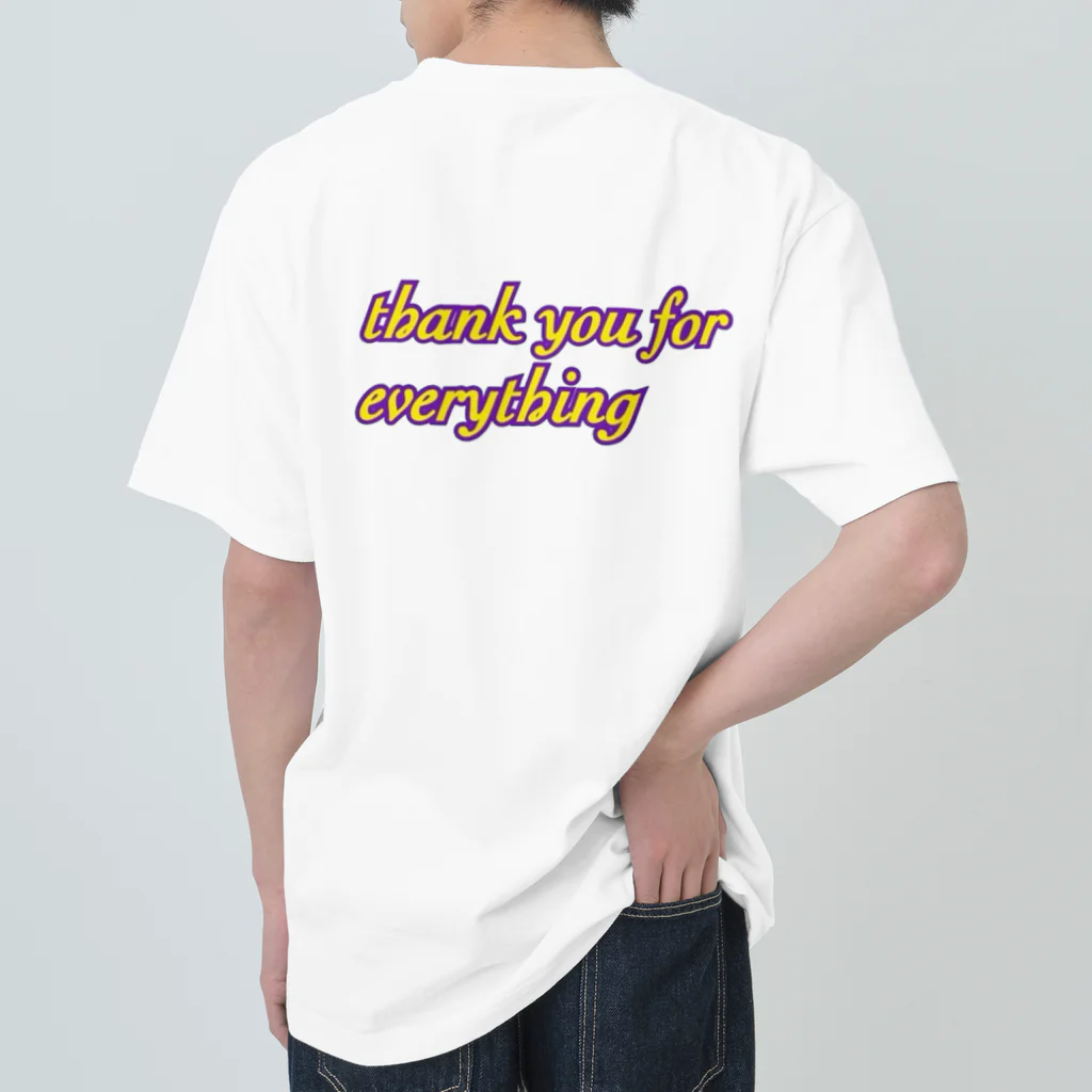 とんぼ玉kayoのthank you for everything 背面プリント Heavyweight T-Shirt