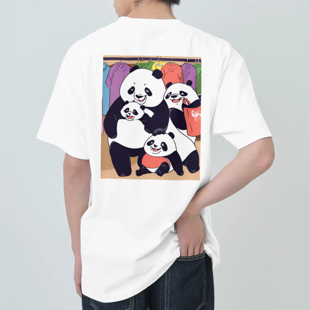 CuteInkoMunchのパンダの冒険 Heavyweight T-Shirt