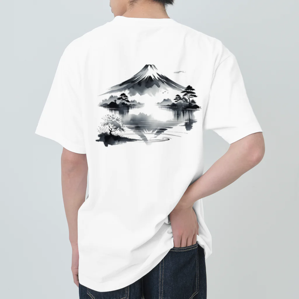 WAFU_JAPANのMirroring Mt.Fuji ヘビーウェイトTシャツ