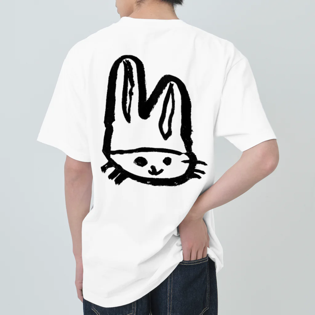 漢字Tシャツ通販の筆うさ墨絵（ふでうさ すみえ） ヘビーウェイトTシャツ