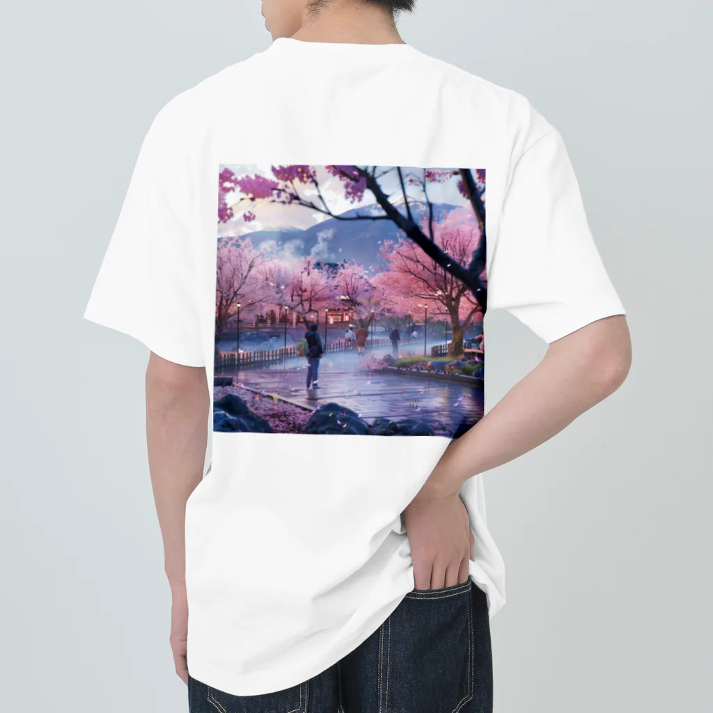 AQUAMETAVERSEの満開の桜を鑑賞する私 アメジスト 2846 Heavyweight T-Shirt