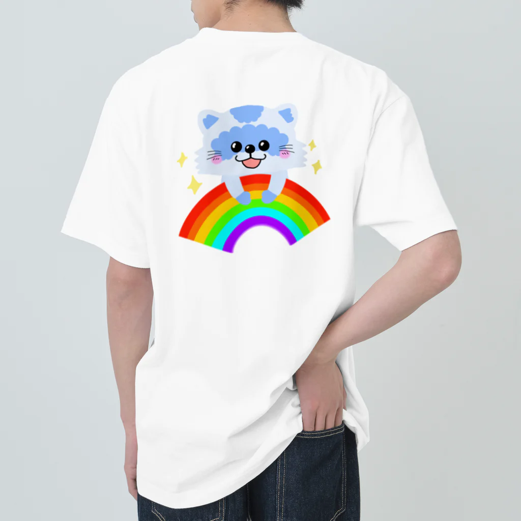 AKARI MACHIDAのあらいぐも(虹) ヘビーウェイトTシャツ