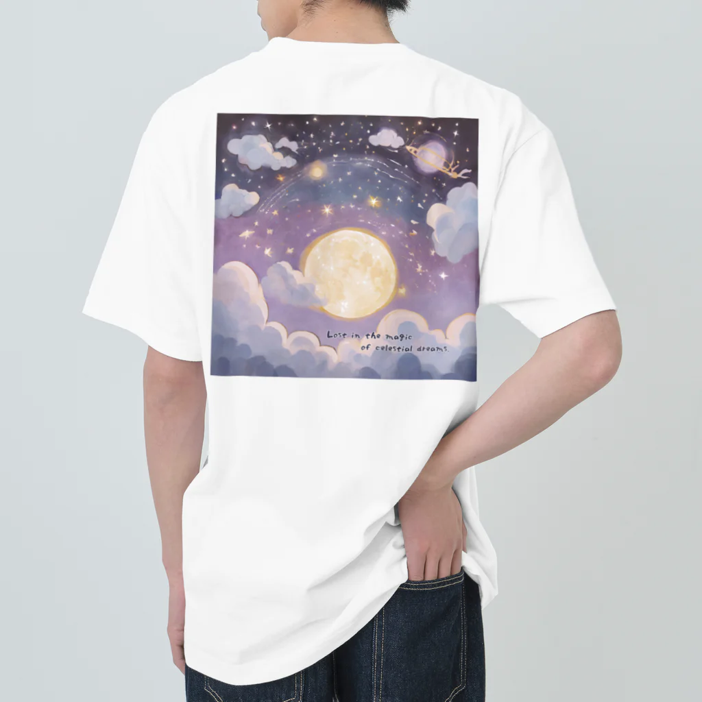 hydrangea-macrophyllaのLost in the magic of celestial dreams. ヘビーウェイトTシャツ