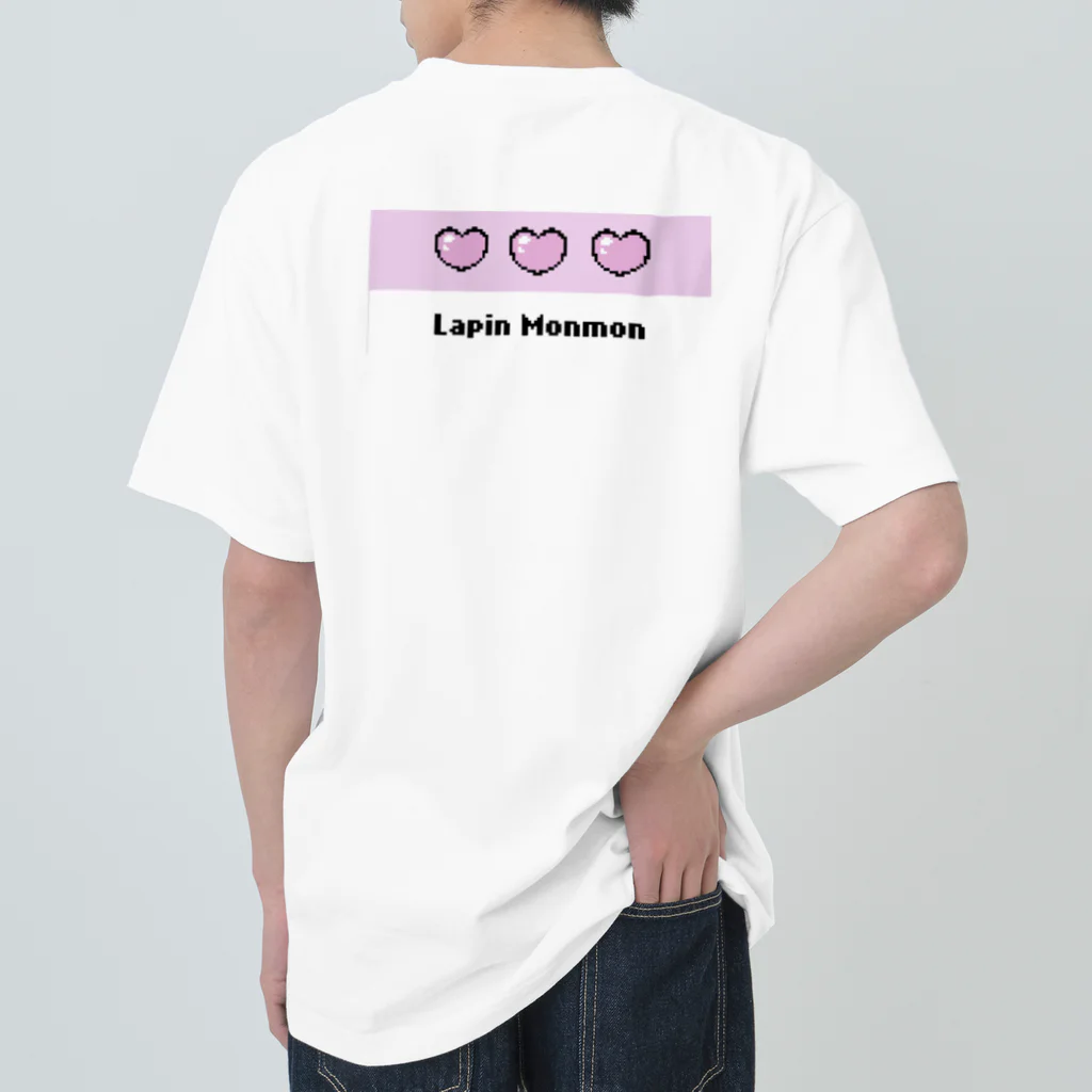 lapinmonmonのLapinMonmon pink-heart ヘビーウェイトTシャツ