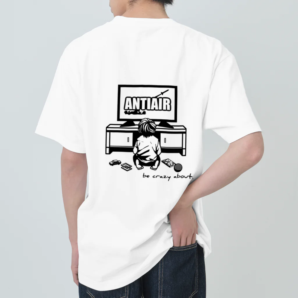 ANTIAIRのANTIAIR 子どもロゴ　黒T専用 Heavyweight T-Shirt