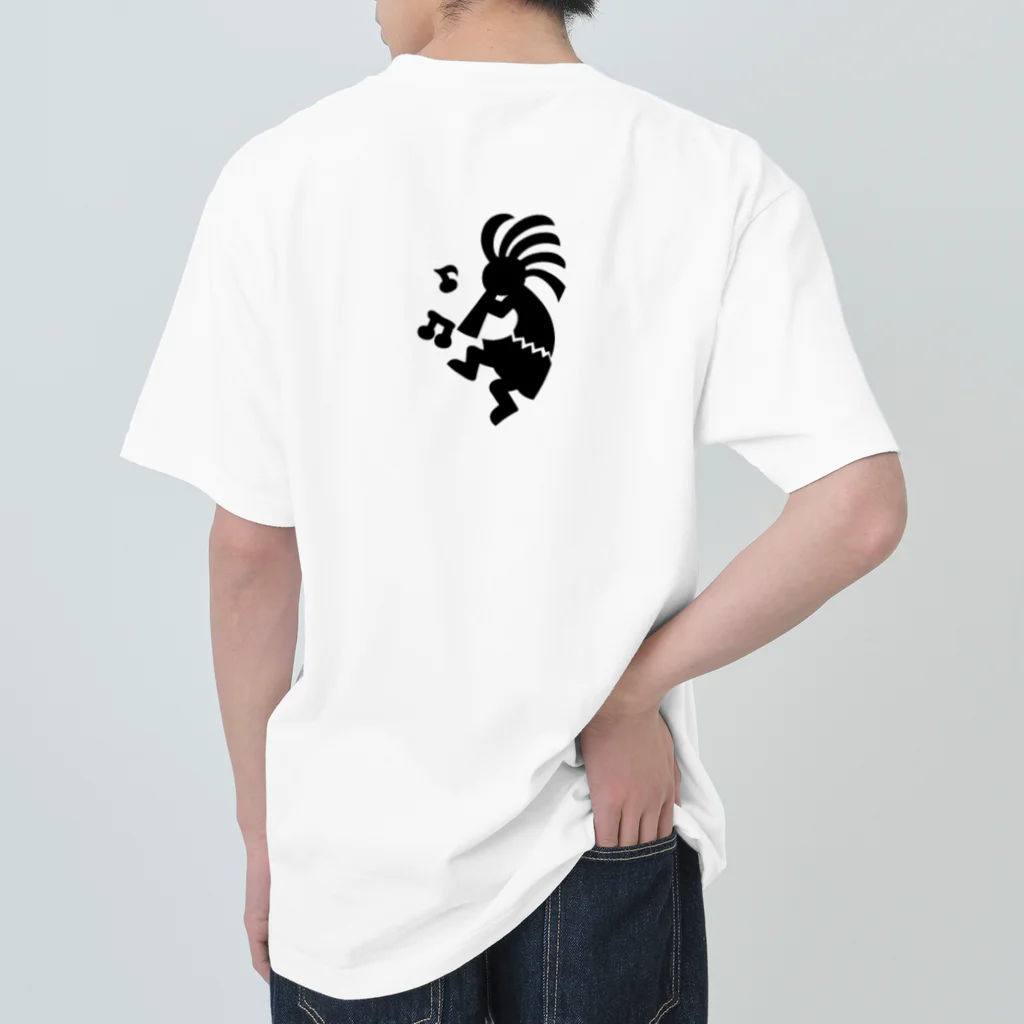 Like Native Americanのココペリ&彫金工具　デザイン ヘビーウェイトTシャツ