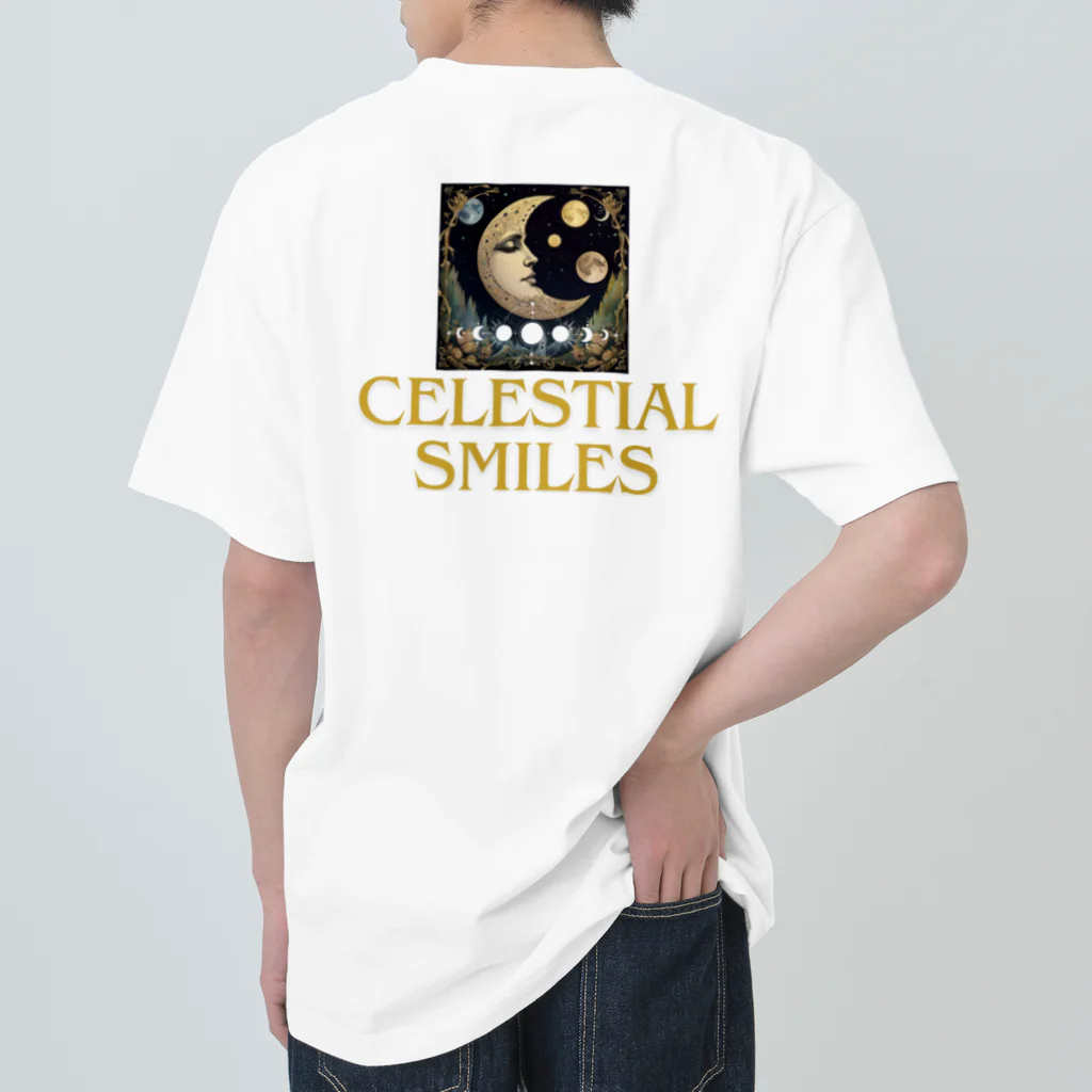 Mellow-Skyの「Celestial Smiles（天空の微笑み）」 ヘビーウェイトTシャツ