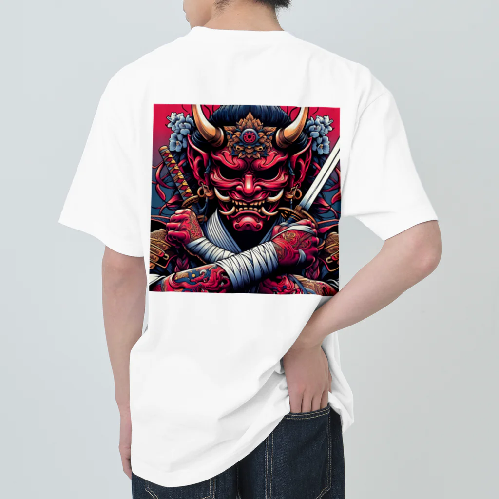 ARMORのスカルグローブと般若 Heavyweight T-Shirt