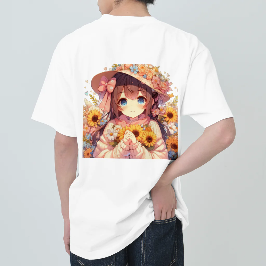 akipoyoのフローラ ちゃん ヘビーウェイトTシャツ