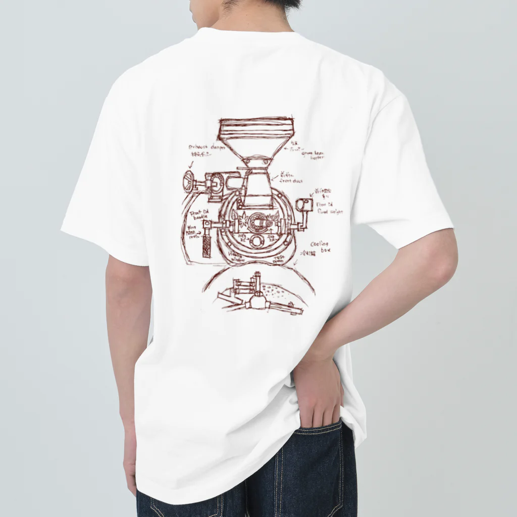 OKAGESAMAの焙煎士見習い//珈琲マニアに捧ぐ〜茶線ver.〜 ヘビーウェイトTシャツ