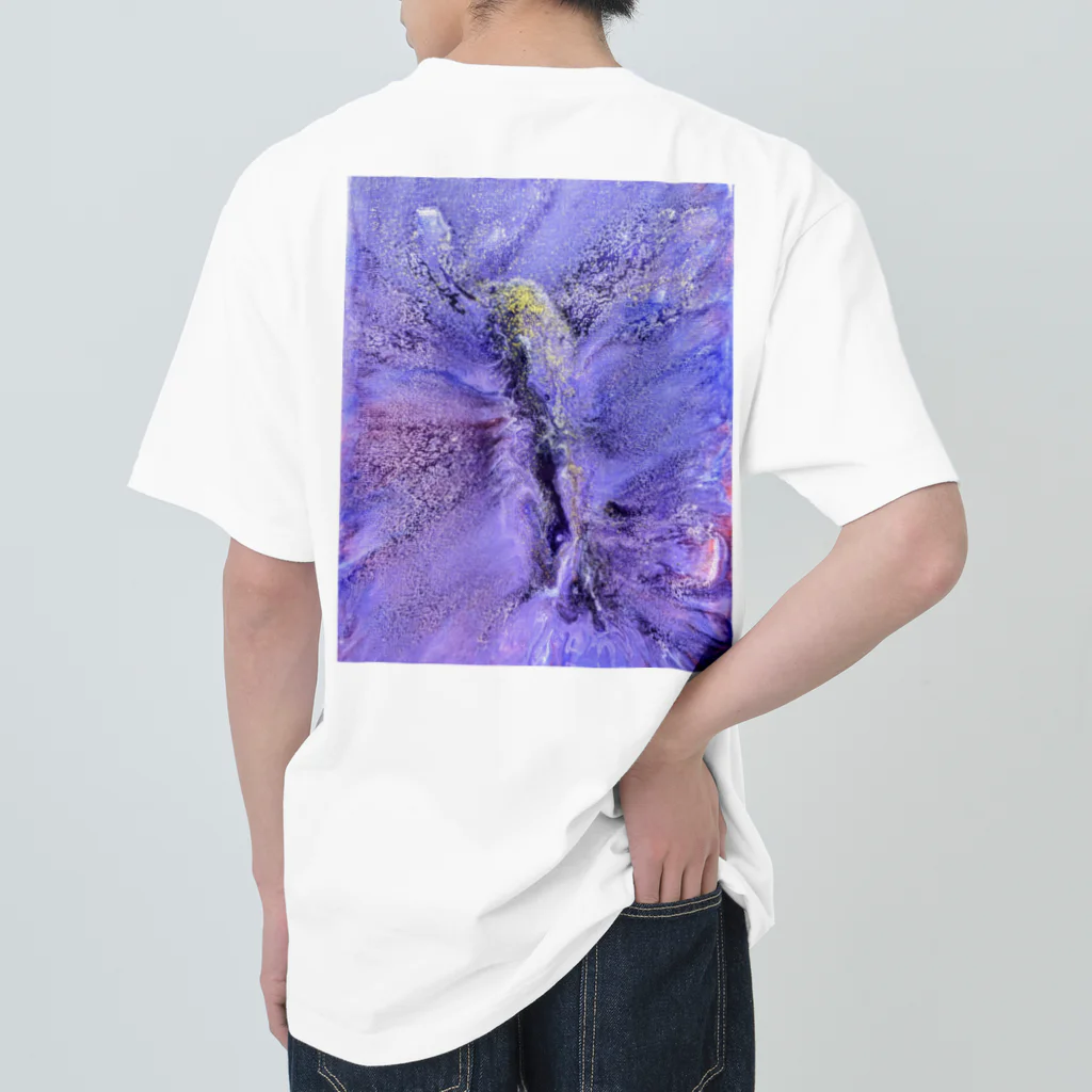 夜のアトリエのフルイドアートグッズ　金箔次元 Heavyweight T-Shirt