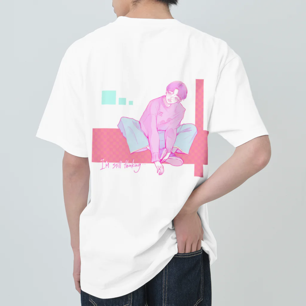 竜胆の花畑の気まぐれ　考え中 Heavyweight T-Shirt