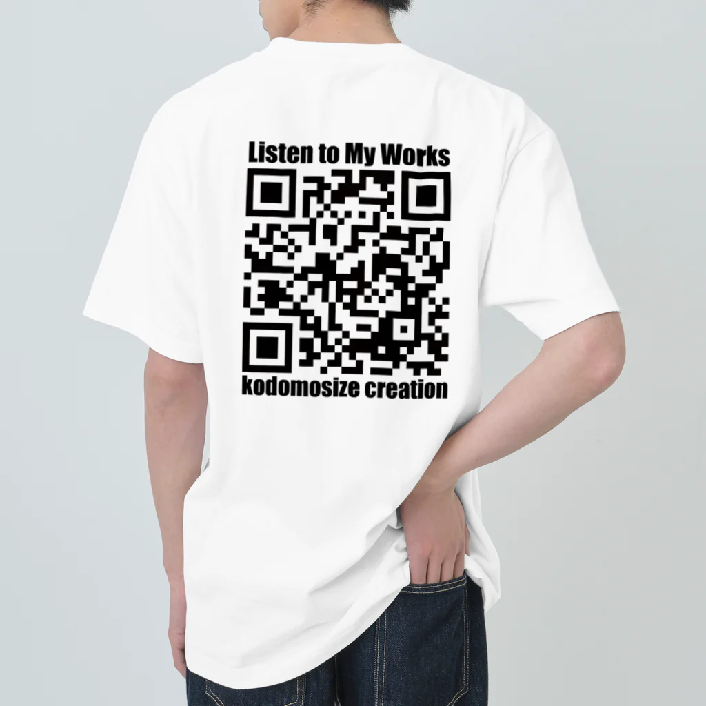 山口隆博(よさこい作曲家)のQR_YOUTUBE_kodomosize creation ヘビーウェイトTシャツ