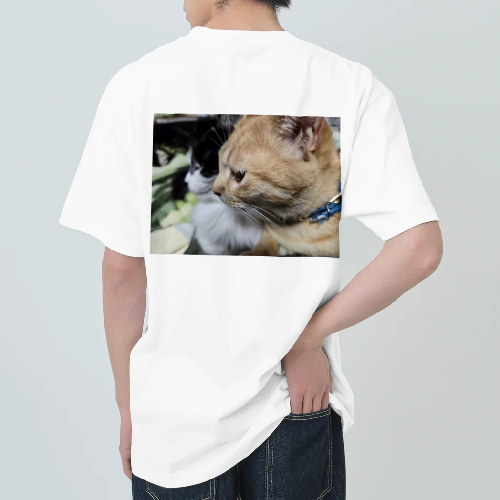 ayamomohidemiのキュートな猫猫あくび Heavyweight T-Shirt