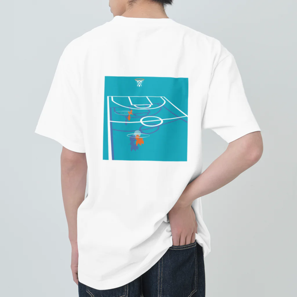 y_s_k_のバスケットコート ヘビーウェイトTシャツ